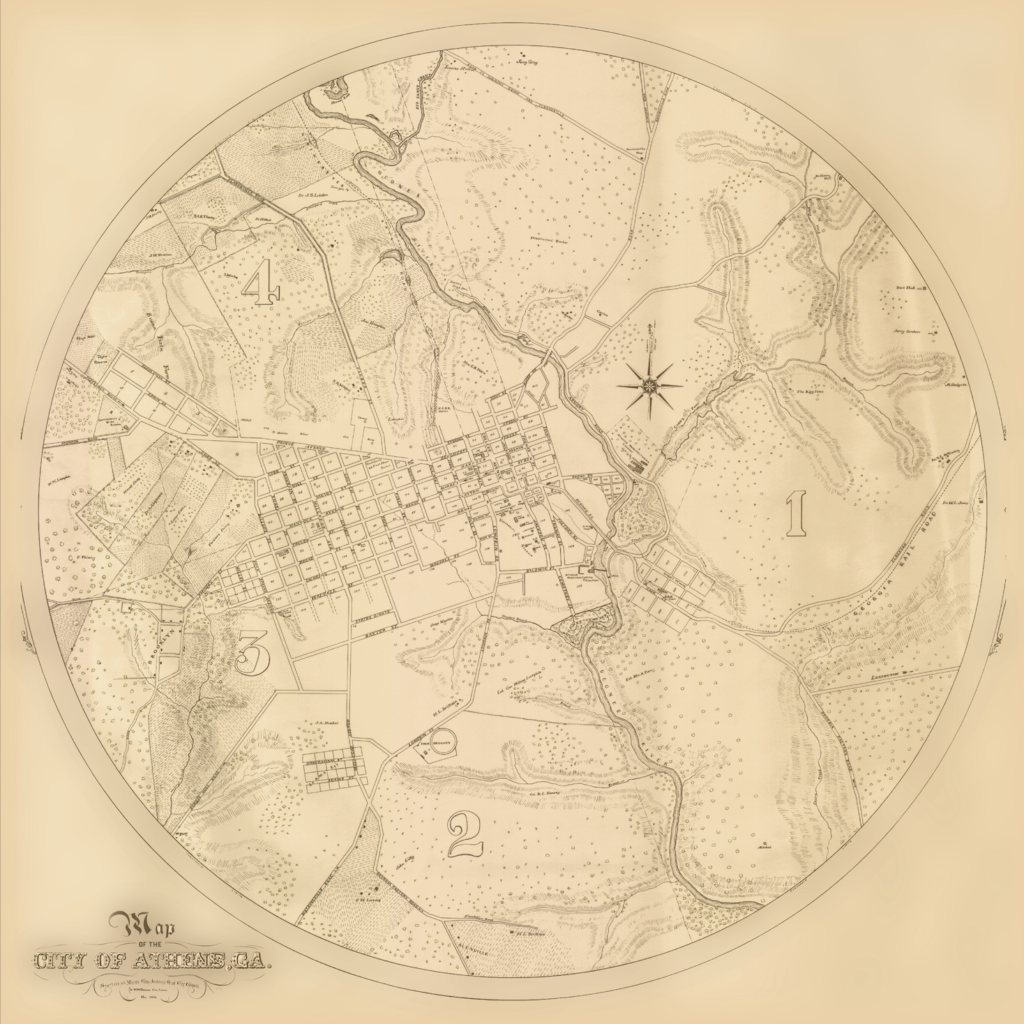 Historical map of the City of Athens, Georgia