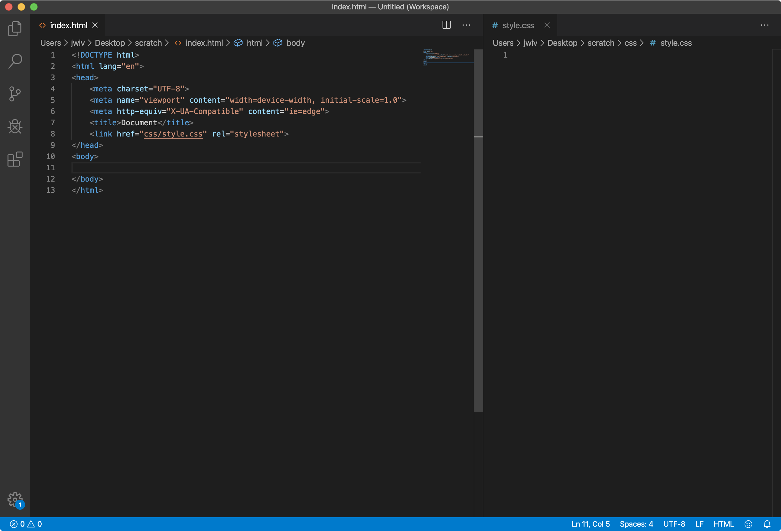 Visual Studio Code screenshot