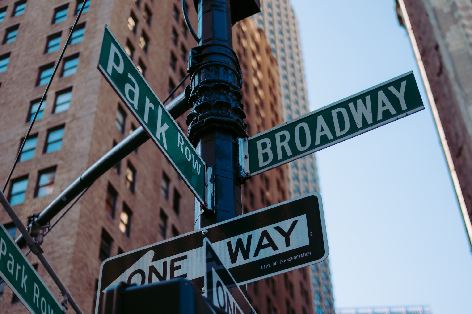 Street signs and directional signs that convey meaning