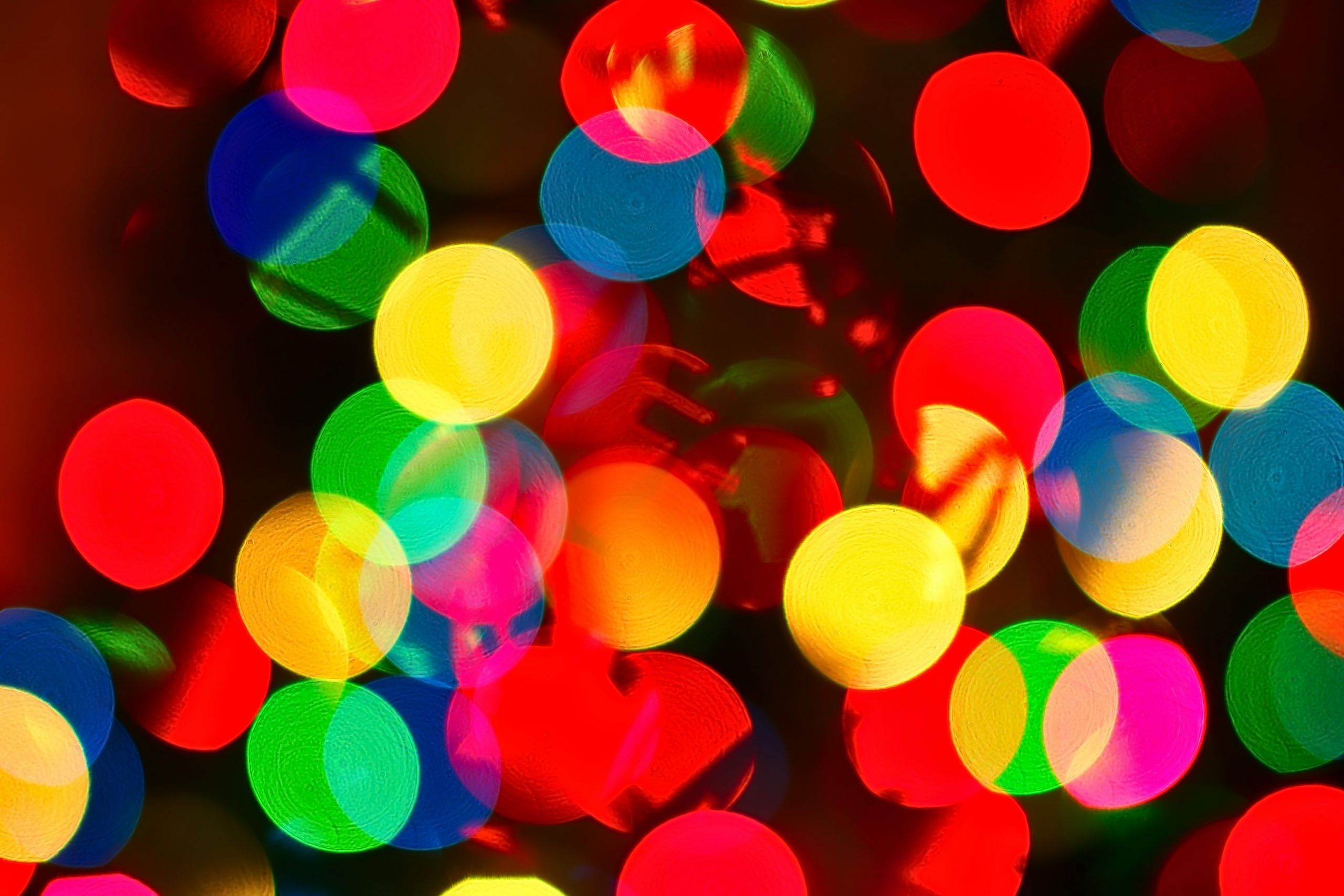 Abstract photo of bright, colorful dots. 