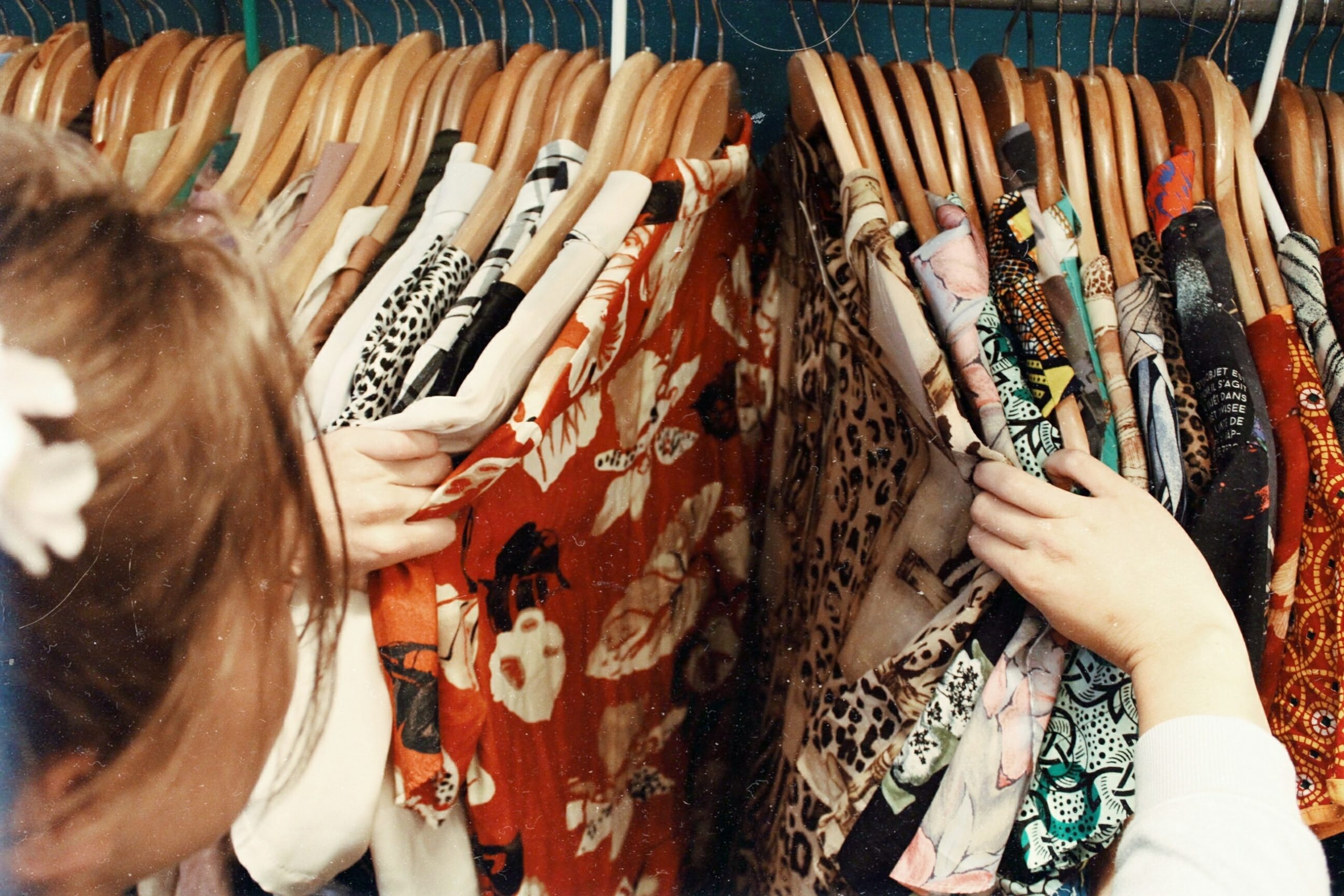 Woman shopping for clothes