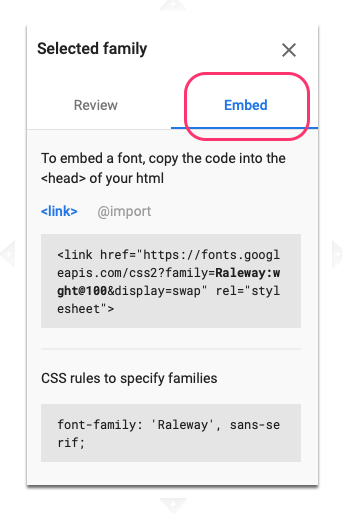 click "embed."