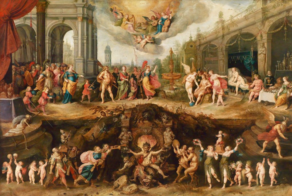 Frans Francken II (1581 - 1642) Man choosing between Virtue and Vice